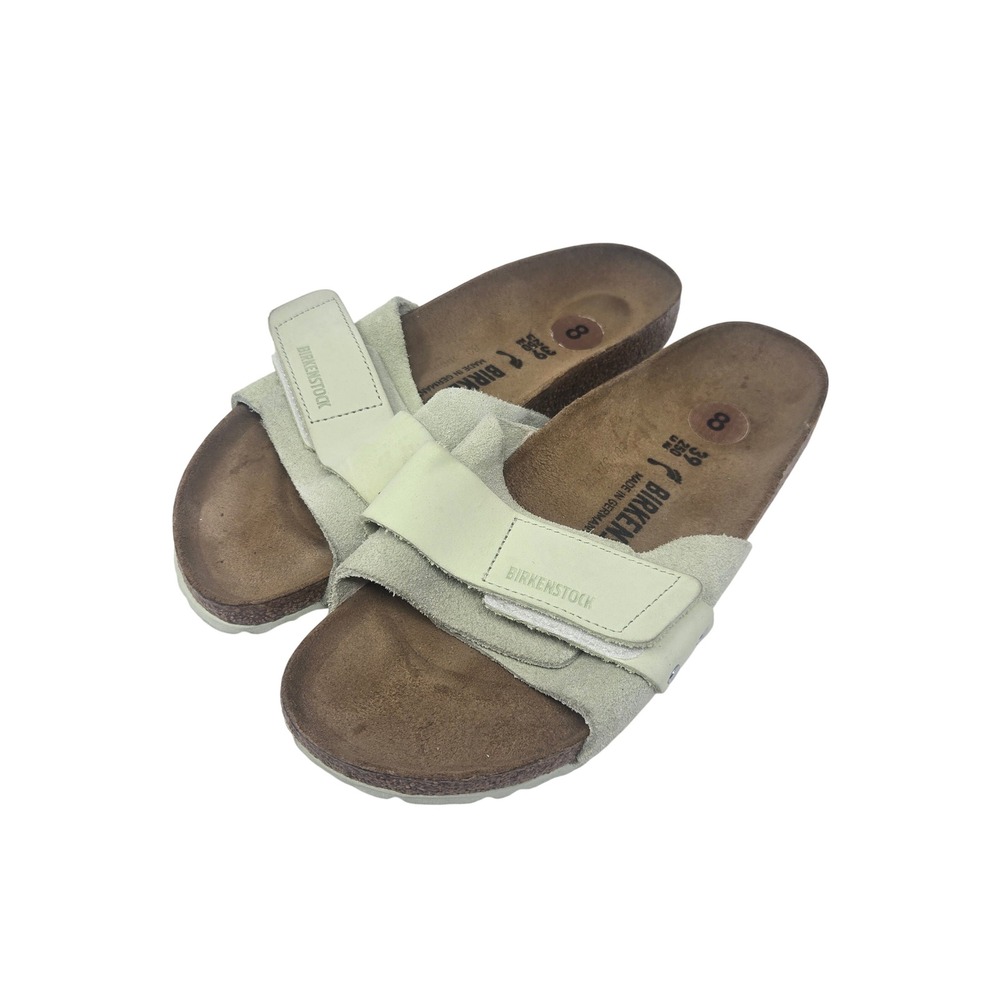 Birkenstock Kyoto Sage Green Suede Nubuck Slide Sandals EU 39 US 8 L8 Regular